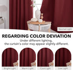 Deconovo Solid Rod Pocket and Back Tab Curtains Thermal Insulated Christmas - Image 6