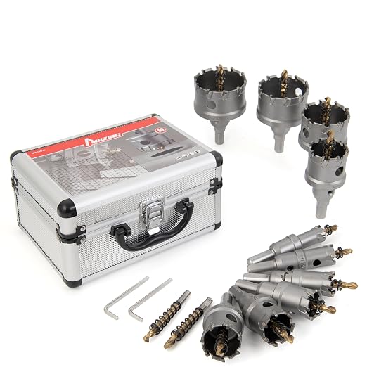 MAZING 16PCS TCT Hole Saw Kit for Hard Metal, 5/8"-2-1/8" Carbide Tungsten - Image 8