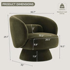 Swivel Accent Chair, Modern 360 Degree Swivel Barrel Chair - Image 2