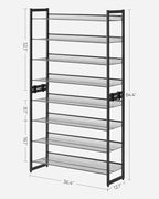 SONGMICS Shoe Rack, 8-Tier Shoe Organizer, Metal Rack - Image 3