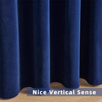 Joydeco Royal Blue Velvet Curtains 90 inch Curtains, Luxury Grommet Blackout - Image 7
