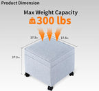Adeco 17.5" Square Fabric Ottoman - Image 3