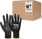 DULFINE Ultra-Thin PU Coated Work Gloves-60 Pairs, Excellent Grip, Nylon Shell by DULFINE