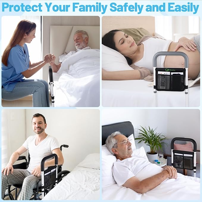 Moodooy Bed Rails for Elderly Adults Safety, Bed Rail for Seniors, Bed Rails - Image 6