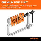 Jorgensen Bar Clamps, 6-Inch Heavy-duty Drop Forged Steel Bar Clamps - Image 4
