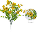 Yellow Artificial Outdoor Flowers 12 Bundles Fake Daisy Faux Mums Fall Plants - Image 2