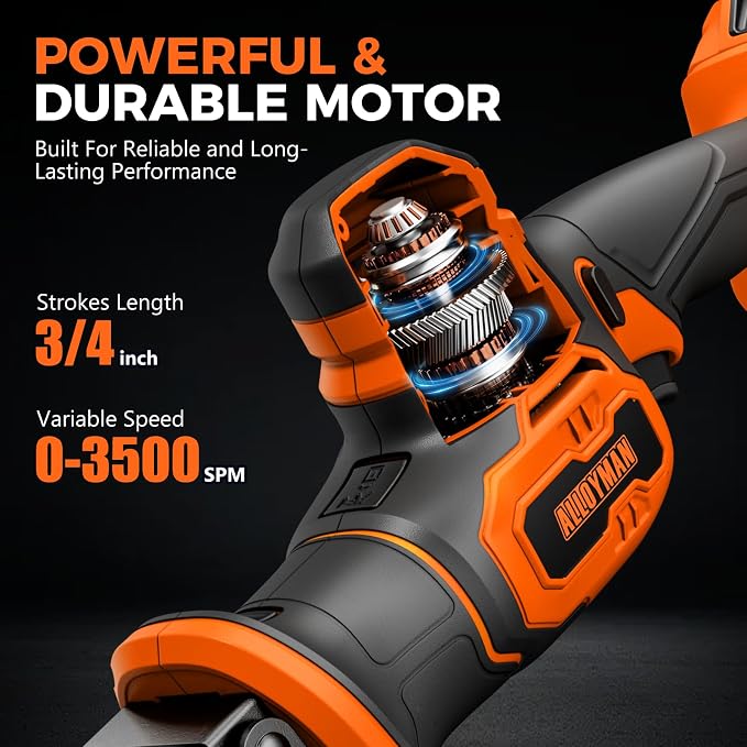 Alloyman Reciprocating Saw, 20V Cordless Battery Power Saw, - Image 2