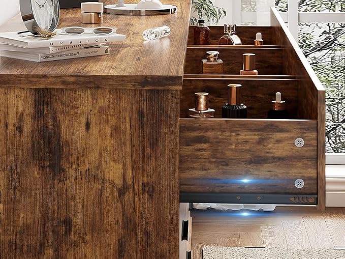Dresser for Bedroom, 9 Drawer Wide Modern Chest of Drawers - Image 5