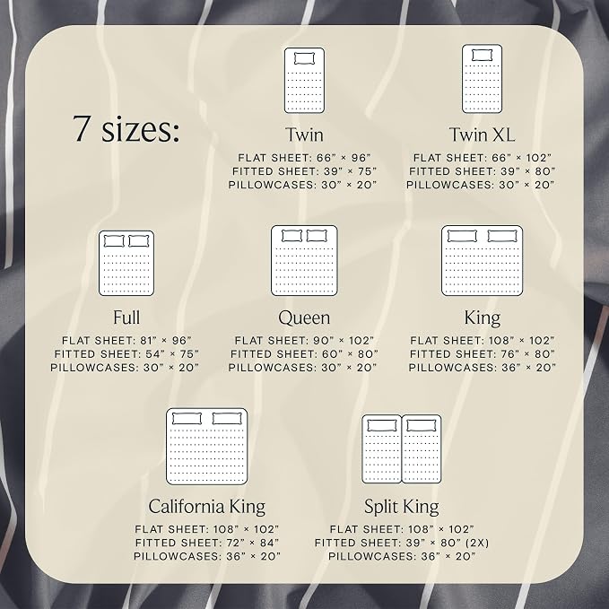 LuxClub 4 PC Full Sheet Set, Deep Pockets Wrinkle Free Cooling Bed Sheets Hotel - Image 7