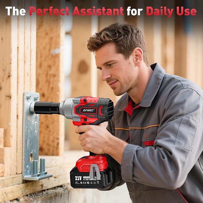 Avrhit Cordless Impact Wrench 1/2 Inch, 1300Nm / 960ft-lbs High Torque Impact - Image 9