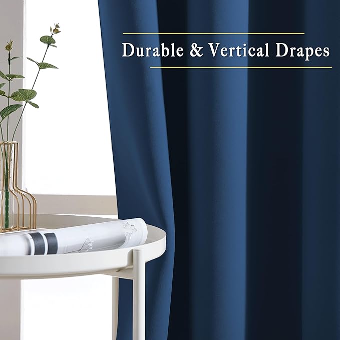 NICETOWN Blackout Living Room Curtains Extra Wide, Triple Weave Grommet Top - Image 5