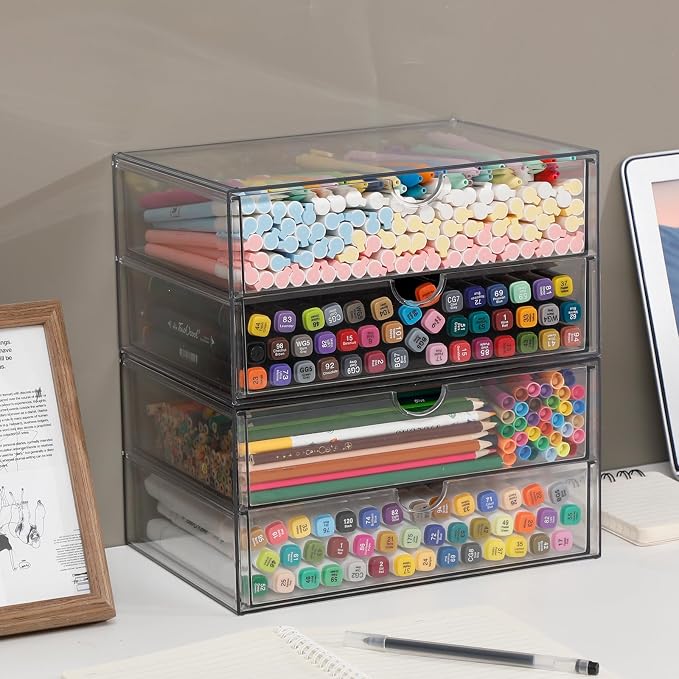 Stackable Storage Drawers, Plastic Storage Bins - Image 6