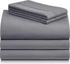 LuxClub 4 PC Extra Deep Pocket Split King Sheet Set, Wrinkle Free Cooling Bed - Image 8