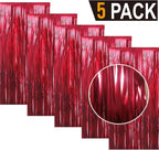 GOER 3.2 ft x 9.8 ft Metallic Tinsel Foil Fringe Curtains Party Photo Backdrop - Image 2