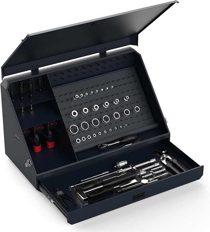Portable Weather-Resistant Triangle Steel Toolbox by Hymula