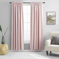 DONREN Blush Pink Curtains 80 Inches Long by DONREN