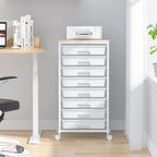 Rolling Storage Cart with Drawers, Utility Cart With 8 Drawers and Wooden - Image 6