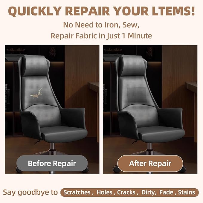 Leather Repair Patch, 17X158 inch Strong Sticky Repair Patch Self Adhesive - Image 6