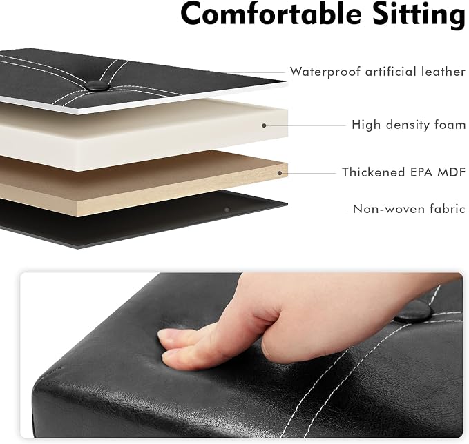 B FSOBEIIALEO Storage Ottoman - Image 5