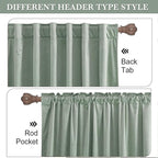 RYB HOME Mint Green Velvet Curtains 102 inches Long, Room Darkening, - Image 2