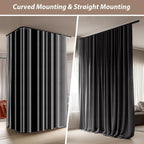 Room Divider Curtains with Ceiling Curtain Track Set Window Curtain - Image 6