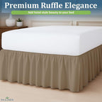 Rajlinen Ruffled Bed Skirt Twin, 24 Inch Drop Dust Ruffle - Image 2