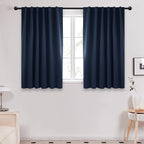 Deconovo Solid Back Tab and Rod Pocket Curtains Thermal Insulated Blackout by Deconovo