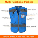 TCCFCCT Reflective Vest 9 Pockets High Visibility Safety Vest - Image 3