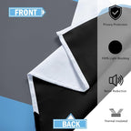 Light Blue 100% Blackout Curtains 45 inch Length 2 Panels Set White Grey Modern - Image 5