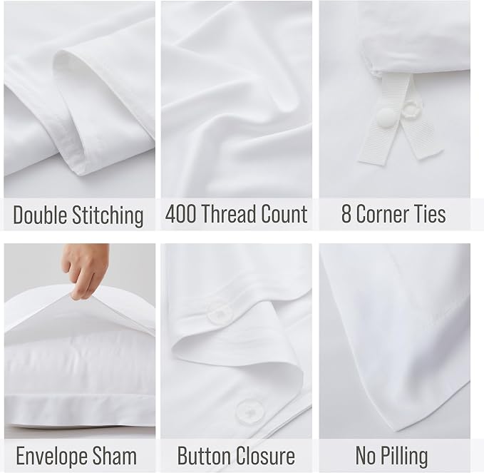Bella Coterie Luxury Bamboo Viscose California King Size Duvet Cover Set | 100% - Image 3