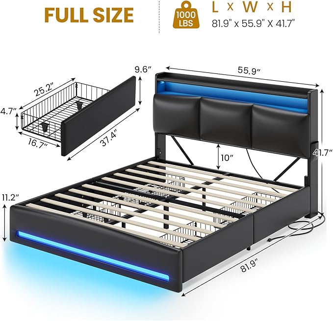 VIAGDO Full Size Bed Frame - Image 2