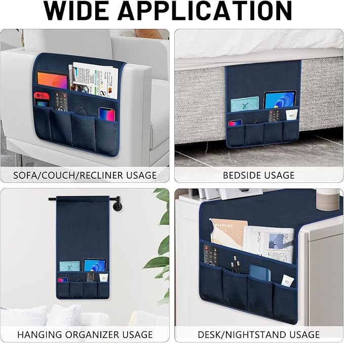 WETRBWEH TV Remote Control Holder Couch Caddy, Non-slip Bedside Caddy Organizer - Image 3