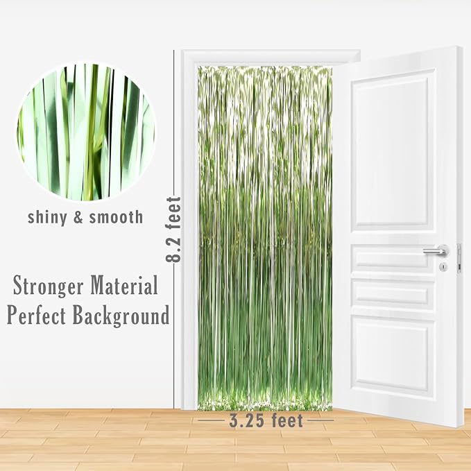 GOER 3.2 ft x 8.2 ft Metallic Tinsel Foil Fringe Curtains Party Photo Backdrop - Image 6