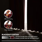 Deconovo Solid Rod Pocket and Back Tab Curtains Thermal Insulated Christmas - Image 5