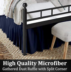 Ruffled Bed Skirt with Split Corners, King 18 Inch Drop Bedskirt, Hotel Quality - Image 3