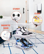 KDOR Shoe Box Clear Plastic Stackable - Image 3