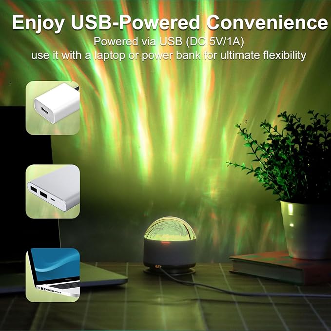 Northern Light Projector, Battery Operated Aurora Night Light, 16 Colors Galaxy - Image 4