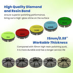 Diamond Floor Polishing Pucks for Terrazzo, Concrete Floor, 3 Inch 15mm Resin - Image 4