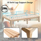 Giantex 14 Inch Queen Wood Platform Bed Frame, Minimalist Mattress Foundation - Image 6