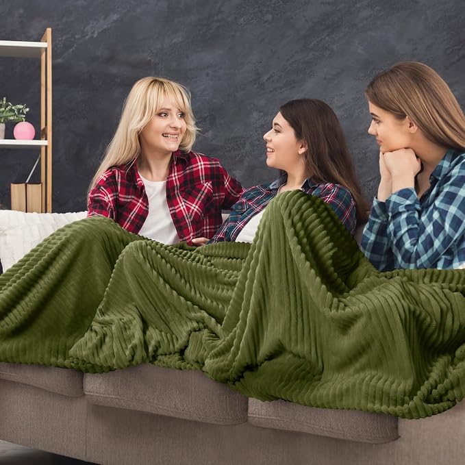 Buryeah 12 Pcs Flannel Throw Blanket Bulk 50 x 60 in Sleepover Blanket Outdoor - Image 4