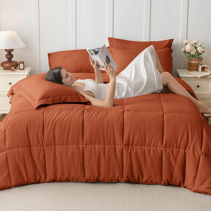 JOLLYVOGUE California King Comforter Set, Ultra-Soft Bed in a Bag Cal King Size - Image 6