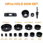 Hole Saw Set with 3/4" to 5" 19PCS Hole Saw Kit - Image 2