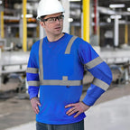 AYKRM Safety T Shirt Reflective High Visibility hi vis Long Sleeve T Shirt - Image 5