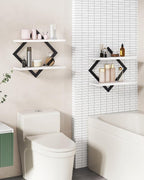 IBUYKE Floating Shelves, 15 Inch Wall Shelf Set of 2, Wall Mounted Shelves - Image 8