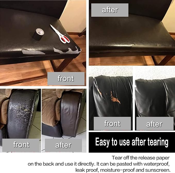 Leather Repair Patch Self-Adhesive, Cuttable Vinyl Leather Repair Tape - Image 5