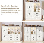 75" Tall Farmhouse 2 Doors Armoire Wardrobe Closet - Image 9