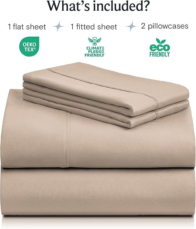 LuxClub 4 PC Queen Sheet Set, Deep Pockets Wrinkle Free Cooling Bed Sheets - Image 2