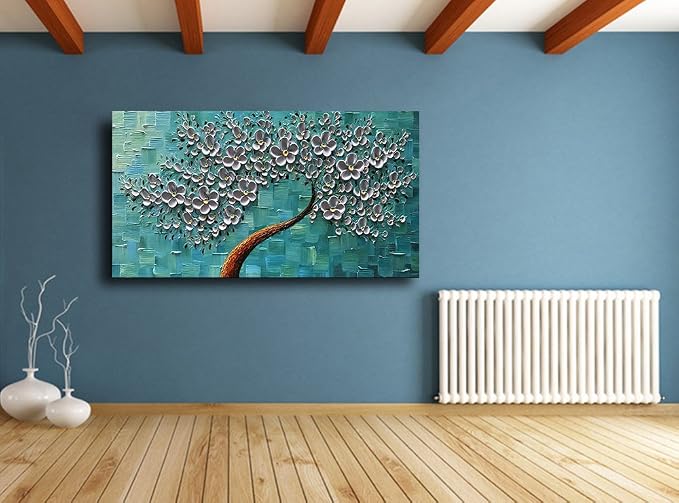 YaSheng Art - 100% hand painted Flower Art Oil Painting On Canvas Texture - Image 4