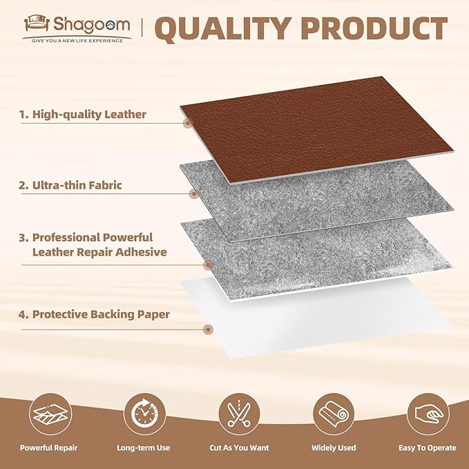 Leather Repair Patch, 17X79 Inch Repair Patch Self Adhesive Waterproof - Image 6