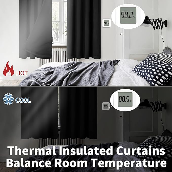 BGment Blackout Curtains for Living Room 84 Inch Length, 2 Panels Set Full Room - Image 4